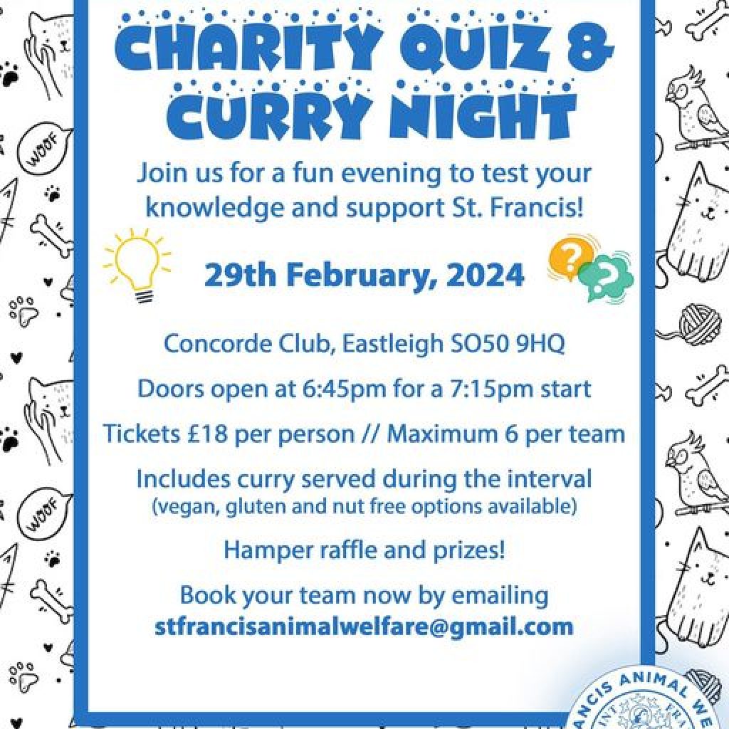 Curry & Quiz Night | Concorde Club | 29th of February 2024